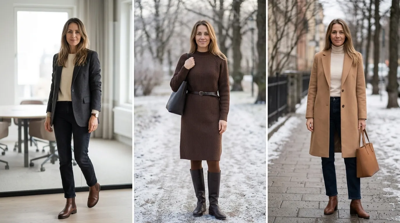 12 Casual Winter Work Outfits for Women Over 40